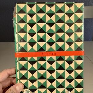 Brand New GWP Gucci Triangular Pattern Journal in Green and Black